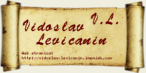Vidoslav Levičanin vizit kartica